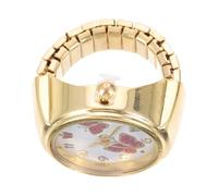 OFFSCH Montre à Doigt Décorative en Métal Or Design Papillons et Grands Chiffres, Bague Créative Simple et Pratique pour Usage Quotidien