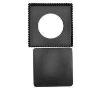 OFFSCH Moule à Pizza Carré Acier Antiadhésif avec Fond Amovible Plat Profond pour Pizzas Maison et Tartes Cuisson Homogène pour Pâtissiers Amateurs