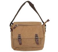 OFFSCH Paquet Bandoulière Homme en Toile Khaki, Léger, Grosse Capacité | Usage Quotidien, Style et Discret, Format Élève, Rangement Simple pour Effets Personnels