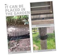 OFFSCH Pics Anti-Oiseaux en Plastique pour Jardin Extérieur Lot de 3 Pointes Noires Haute Résistance Barrière Répulsive pour Pigeons, Chats et Petits Animaux Protection des Plantes