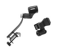 OFFSCH Pince Micro pour Saxophone 2 Clips Robustes en Métal et Plastique, Support de Microphone Réglable Compatible Clips pour Pied de Micro, Accessoire pour Scène et Studio