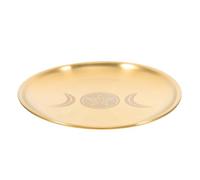 OFFSCH Plateau Lunaire Étoile à Cinq Branches en Acier Inoxydable Doré | Décor Symbolique, Finition Brillante, Usage Autel ou Table de Chevet, pour Cartes Tarot