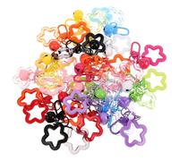 OFFSCH Porte-clés pendentifs étoiles légers 20 pcs en acrylique coloré avec clochettes pour accessoires sac et fabrication de bijoux