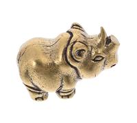 OFFSCH Porte-clés Petite Figurine Créative en Laiton Or Rhinocéros Décoratif et Collectible pour Salon ou Chambre