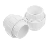 OFFSCH Raccord Piscine 50mm 2pcs Joint Epdm en Plastique Blanc Raccords Flexibles Prévient les Fuites pour Tuyau Irrigation et Projets de Plomberie Intérieure