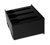 OFFSCH Rack de rangement à cuillère plateau à ustensiles support de cuillère sans poinçon support multifonctionnel de cuisine porte-couverts pour comptoir Acrylique Noir