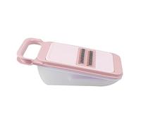 OFFSCH Râpe Multifonction à Carottes Grossière Avec 3 Lames En Acier Inoxydable, Poignée En Plastique Rose, Ustensile Cuisine Pour Fruits Et Légumes, Usage Manuel, Outil De Préparation Polyvalent