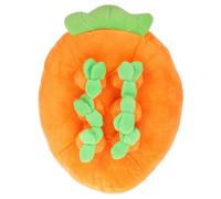 OFFSCH Recherche de Nourriture Orange de Carotte en Coton PP Tapis d'alimentation Interactif Favorise l'exercice Physique pour Lapin pour Cage de Lapin