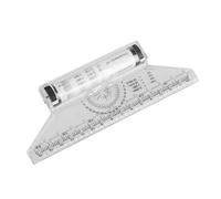 OFFSCH Règle Parallèle Roulante 15 Cm Plastique Transparent Multifonction Mesure D’angle Précision pour Dessin Technique Scolaire Bureau