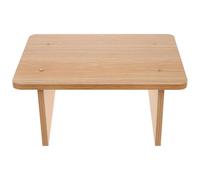 OFFSCH Repose-Pieds en Bois Massif, Petit Modèle Incliné en Chêne Rustique, Marchepied Ergonomique Antidérapant Multifonction pour Bureau Assis-Debout et Salle de Bain, Tabouret D’Appui