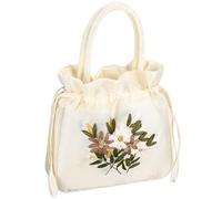 OFFSCH Sac à Main pour Femme Élégant en Satin avec Poignée Confortable et Cordon, Pochette pour Événements Nocturnes et Fêtes de Thé