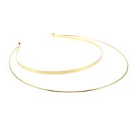OFFSCH Serrage-tête Couronne Doré à Double Armature Métallique, Bandeau Coiffe de Déesse pour Cheveux, Accessoire DIY pour Mariages, Maintien Ferme et Polyvalent