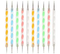 OFFSCH Stylet à pointiller double face, stylet de traçage pour poterie, lot de 10, en acrylique et métal, pour papier carbone, mandalas et loisirs créatifs