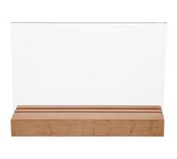 OFFSCH Support de Menu en Bois Massif 15X10 CM Porte-Étiquette Polyvalent pour Restaurant et Magasin Présentoir à Usages Multiples pour Affichage des Prix Support de Messages Léger et