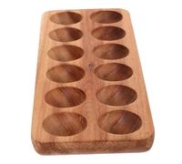 OFFSCH Support En Bois Pour 12 Œufs Pour Comptoir De Cuisine Assiette De Rangement Séparateur De Pingouin Support De Bureau Organisateur