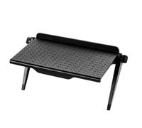 OFFSCH Support Surélevé Multifonction pour Écran d'Ordinateur Noir en Plastique Étagère de Bureau Pliable Rangement pour Écran Portable Accessoire Informatique Pratique Support de