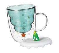 OFFSCH Tasse Double Couche Pour Boisson Chaude Expresso Avec Verres Ml Double Couche Pour Avec Poignée Couvercle Anti-Brûlure Forme Fantaisie Cadeau Et Tasse