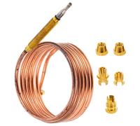 OFFSCH Thermocouple Cuivre pour Chaudière et Cheminée Gaz Kit de Remplacement Fiable pour Cuisinière Chauffage et Four Capteur de Température Précis avec Adaptateurs