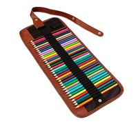 OFFSCH Trousse à Crayons en Toile à Enrouler avec 48 Slots pour Crayons De Couleur Pochette De Rangement Pratique pour Artistes Et Étudiants