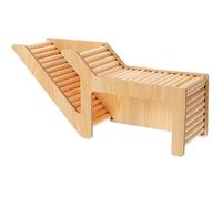 OFFSCH Tunnel Souterrain et Maison en Bois pour Hamsters, Adaptée aux Cochons d'Inde, Cachette Naturelle pour Espace de Vie des Petits Animaux, Couleur Kaki