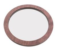 OFFSCH Vanity Tray Tabletop Display, Vintage Decorative Round Mirror Tray, Handcrafted Wooden Acrylic, Sturdy Organizer for Coffee Table and Weddings