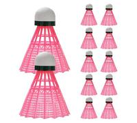 OFFSCH Volant de Badminton en Plastique Léger 12pcs pour Entraînement Élève et Compétition en Extérieur, Accessoires de Badminton pour Clubs et Activités Sportives