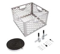 Offset Smoker Mod Kit, Kit de Modification Smoker - Kit de Mod Smoker Offset BBQ,Outil de Mod avec Panier à Carbone Accessoires de Fumée Joint d'étanchéité pour Barbecue