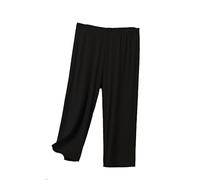 OFFSUM Bas De Pyjama Femme - Pantalon De Sommeil D'Été Mince Maison Vêtements Coton 8XL Plus Taille Taille Haute Slim Vêtements De Nuit Simple Confortable Casual Loungewear,Black,6XL