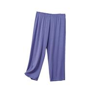 OFFSUM Bas De Pyjama Femme - Pantalon De Sommeil D'Été Mince Maison Vêtements Coton Plus Taille Taille Haute Slim Vêtements De Nuit Simple Doux Confortable Casual Loungewear, Violet, 7XL