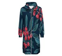 OFFSUM Veste À Capuche Pour Femme - Feuilles De Plantes Automne Streetwear Décontracté Lâche Confortable Mode Vêtements Chaud Sweats À Capuche Cardigan Hauts Vêtements D'Extérieur M