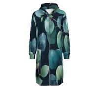 OFFSUM Veste À Capuche Pour Femme - Feuilles Vertes Automne Streetwear Décontracté Lâche Confortable Mode Vêtements Chaud Sweats À Capuche Cardigan Hauts Vêtements D'Extérieur M