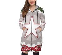 OFFSUM Veste À Capuche Pour Femme - Italie Drapeau National Sweat À Capuche Imprimé 3D, Vêtement D'Extérieur Chaud Pour L'Automne Et L'Hiver, Haut Tendance Pour Le Sport En Plein Air, Cardigan