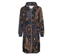 OFFSUM Veste À Capuche Pour Femme - Plantes Abstraites Cardigan D'Extérieur Décontracté Avec Poche Zippée, Manteau Long, Automne-Hiver, Streetwear, Mode, Vêtements Chauds 5Xl