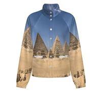 OFFSUM Veste Polaire Pour Femme - Architecture Du Désert Gilet D'Extérieur Doux, Chaud Et Décontracté Pour L'Automne Et L'Hiver, Disponible En Grandes Tailles. L