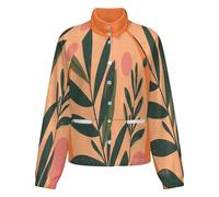 OFFSUM Veste Polaire Pour Femme - Feuilles De Dessin Animé Veste Imprimée 3D Automne Hiver Vêtement D'Extérieur Chaud Hauts Mode Sport Outdoor Grande Taille Cardigan 3Xl