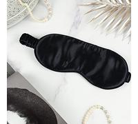 OFFTOPIC® Masque de sommeil 100 % pure soie | STOP à insomnie | MEILLEURE Qualité du sommeil| Accessoire de voyage | Certifié Oeko-Tex| Lavable en machine | Noir