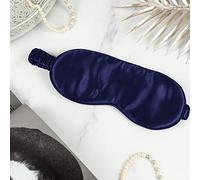 OFFTOPIC® Masque de sommeil 100 % pure soie | STOP à insomnie | MEILLEURE Qualité du sommeil| Accessoire de voyage | Certifié Oeko-Tex| Lavable en machine | Bleu nuit
