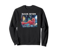 Offworld Designs Book Wyrm Funny Dragon's Lair Reading Nook Sweatshirt