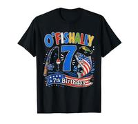 O'Fishally, garçon de 7 Ans, Funny Fishing, 7e Anniversaire T-Shirt Graphique avec Valeur