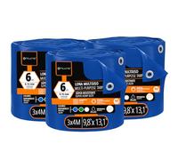 OFITURIA Bâche multiusage imperméable 3 x 4 m Bleu, Lot de 3 pièces, idéale pour Couvrir et protéger Meubles et Objets au Jardin, en Camping et sur Chantier (3x4m, 3 pièces)