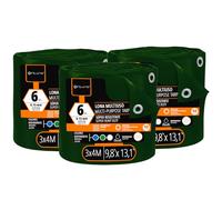 OFITURIA Bâche multiusage imperméable 3 x 4 m Vert, Lot de 3 pièces, idéale pour Couvrir et protéger Meubles et Objets au Jardin, en Camping et sur Chantier (3x4m, 3 pièces)