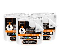 OFITURIA Bâche multiusage imperméable 4 x 5 m Blanc, Lot de 3 pièces, idéale pour Couvrir Meubles, sols et Objets au Jardin, en Camping et sur Chantier (4x5m, 3 pièces)