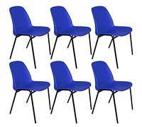 OFITURIA COM0523 Sin Ruedas, Polipropileno, Azul, 6 Sillas