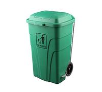 OFITURIA Cubo de Basura con Pedal Contenedor para Residuos de Polietileno Multiusos 120 litros Color Verde