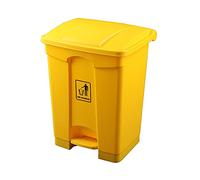 OFITURIA Cubo de Basura con Pedal Contenedor para Residuos de Polietileno Multiusos Capacidad 68 litros Color Amarillo