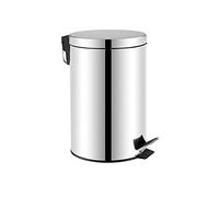 OFITURIA Cubo de Basura para Baño con Pedal Acero inoxidable 12 litros Brillo