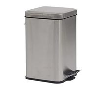 OFITURIA Cubo de Basura para Baño con Pedal Acero inoxidable 12 litros Satinado