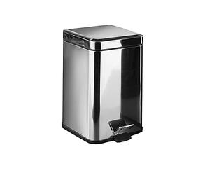 OFITURIA Cubo de Basura para Baño con Pedal Acero inoxidable 6 litros Brillo