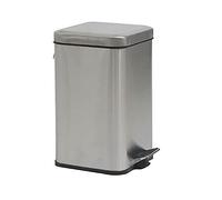 OFITURIA Cubo de Basura para Baño con Pedal Acero inoxidable 6 litros Satinado