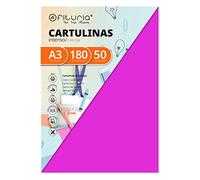 OFITURIA FAB-16576 Pack 50 Cartulinas Color Fucsia Tamaño A3 180g